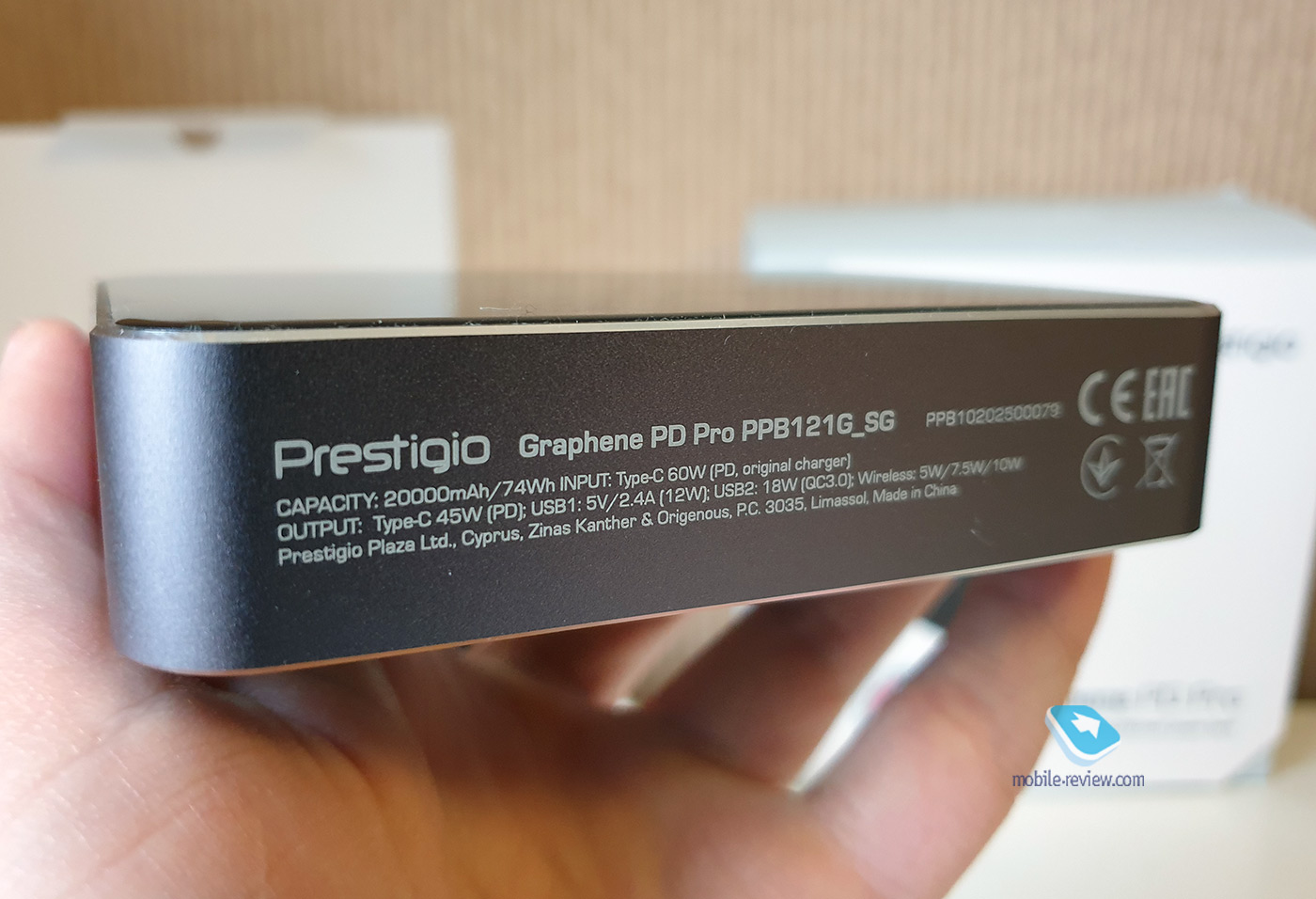 Choosing a powerbank: graphene external battery GRAPHENE PD PRO with a real capacity of 20 mAh