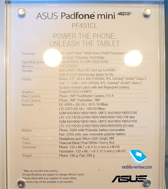Asus ZenFone 5 LTE  PadFone Mini LTE