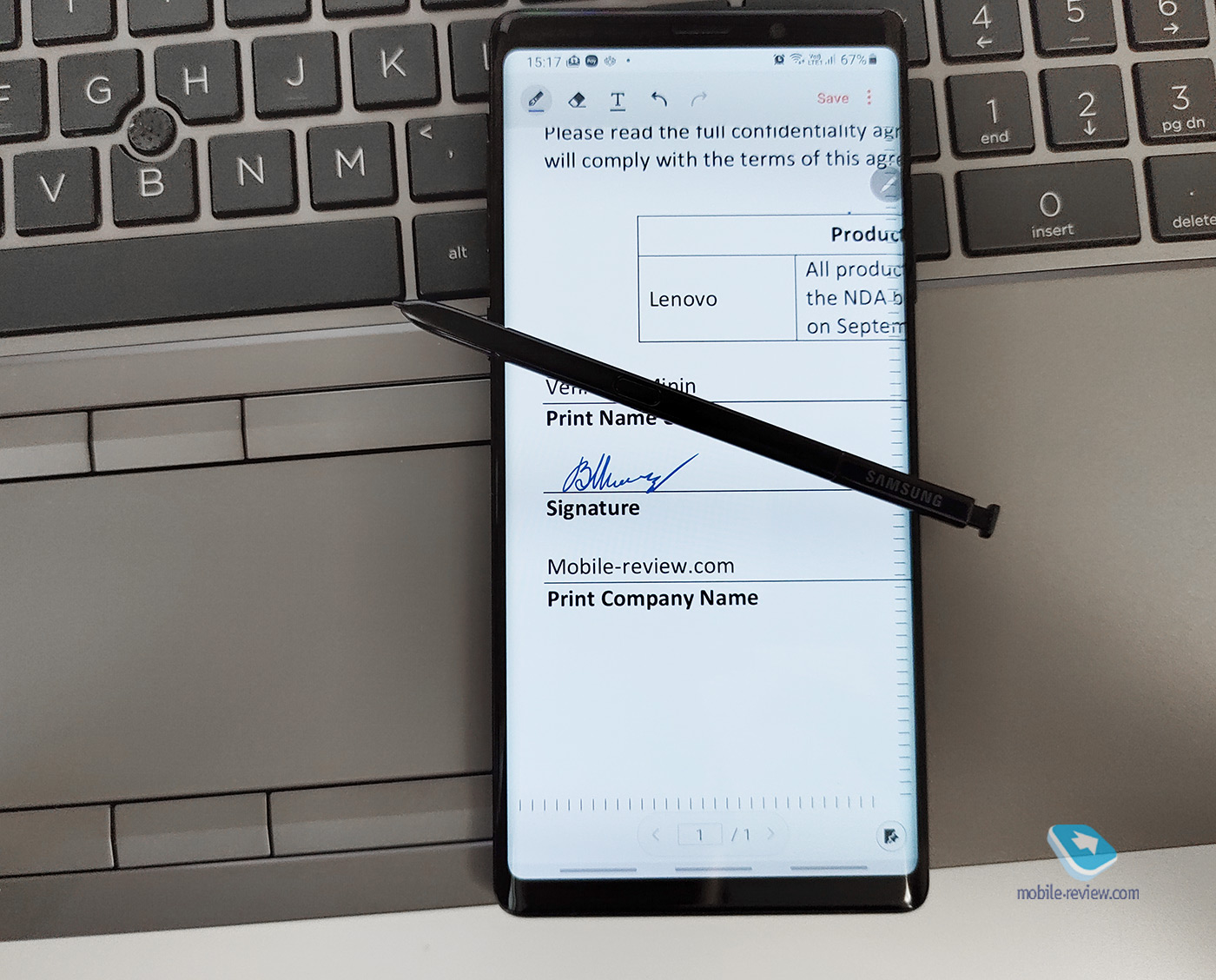 # Echo94: my experience of operating Samsung Galaxy Note 9