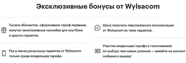 "MegaFon", tariff "Internet Wylsacom Edition"