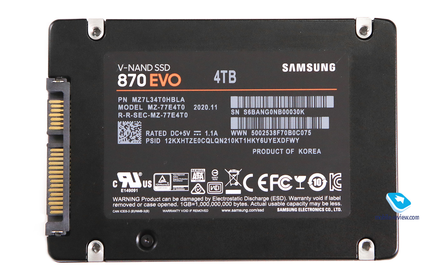  SSD- Samsung EVO 870   