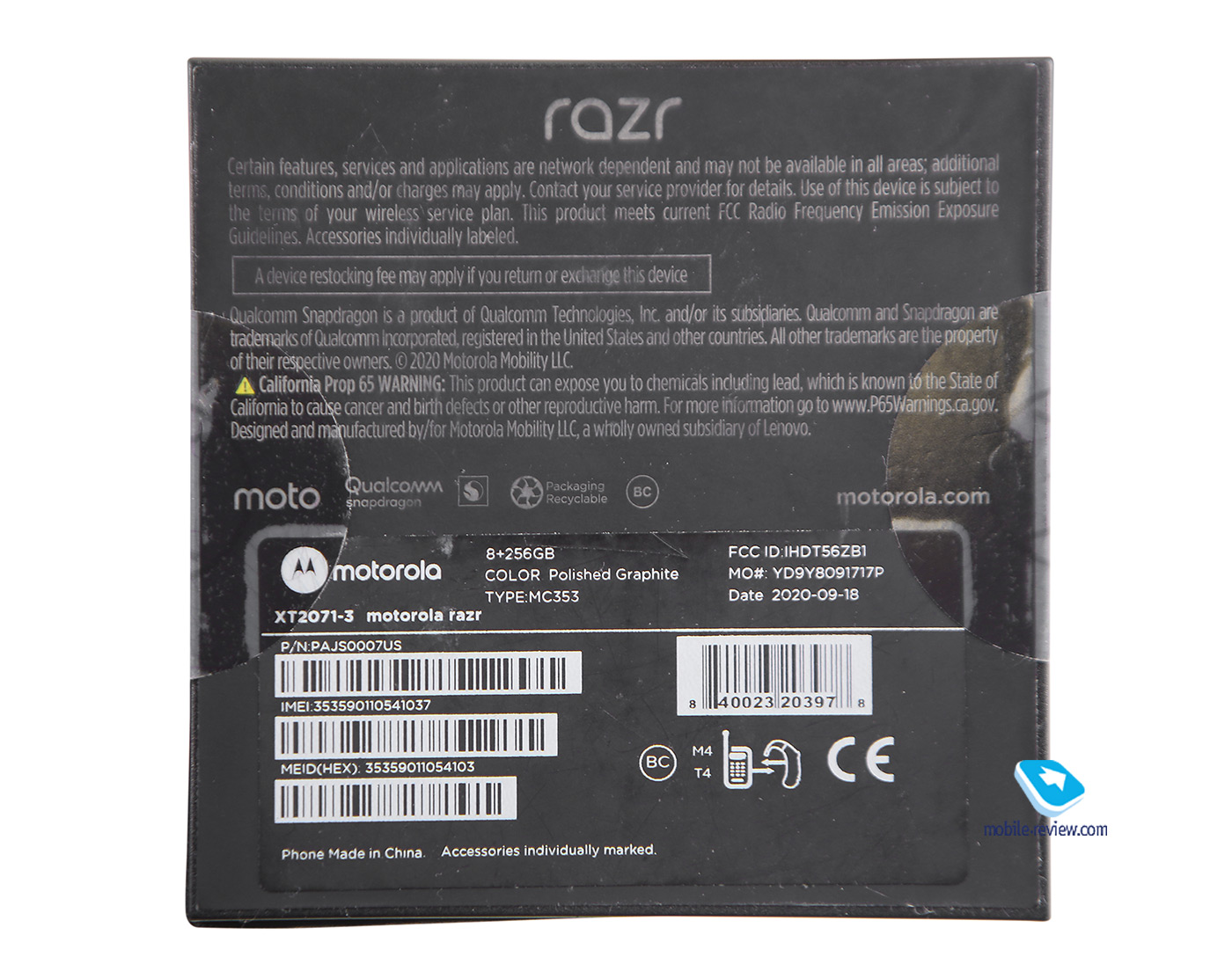 Moto RAZR 5G clamshell review (2020, XT2071-3)