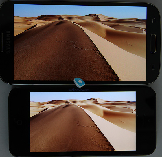 Сравнение экранов Samsung Galaxy S IV и Apple iPhone 5