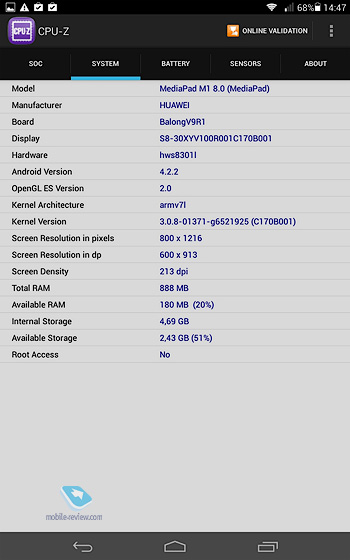  Huawei MediaPad M1 8.0 LTE