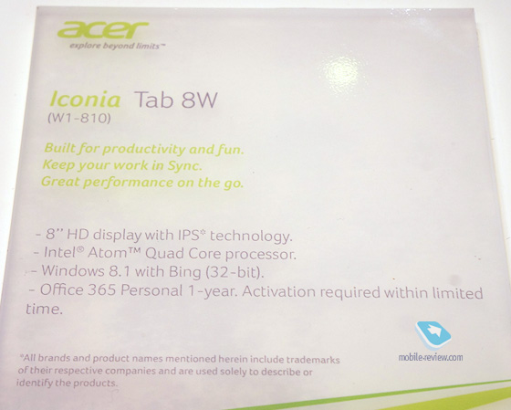 Acer Iconia 8 W