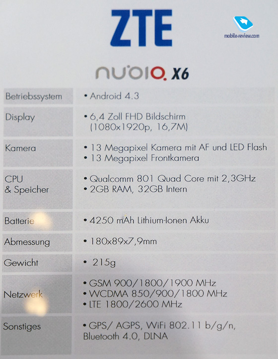 ZTE Nubia X6