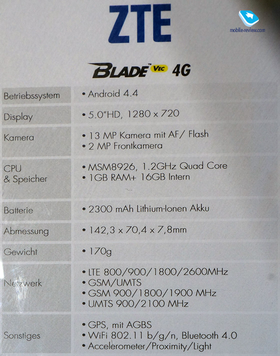 ZTE Blade 4G
