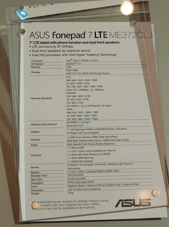 Asus Fonepad 7