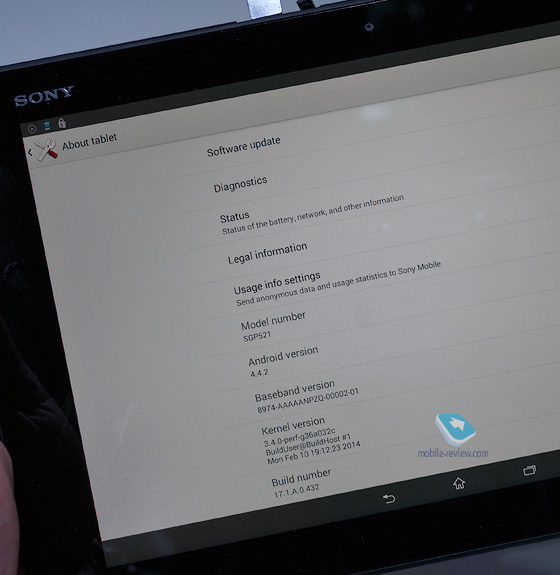 Sony Xperia Tablet Z2