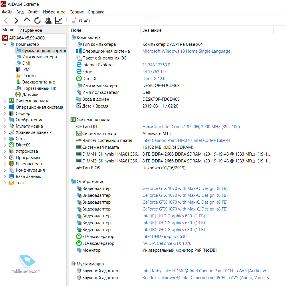 :  Dell Alienware M15