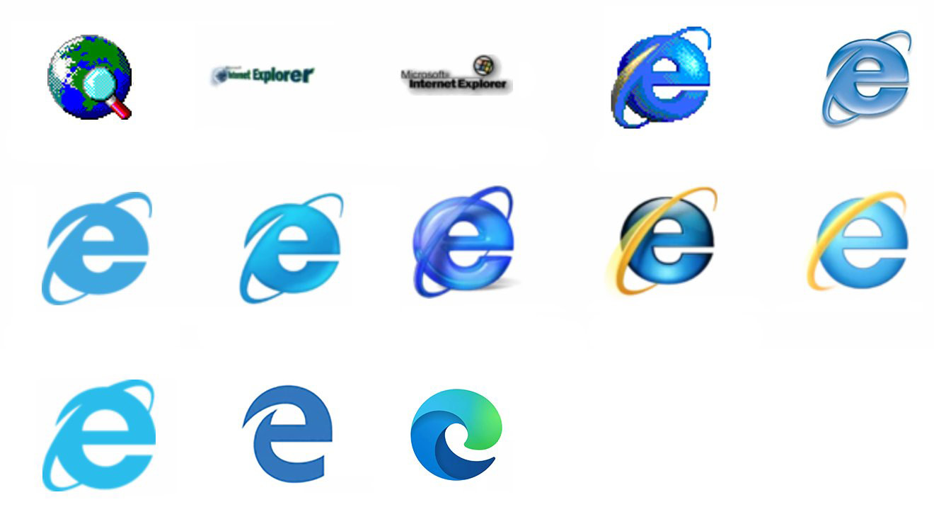 Браузера microsoft internet explorer. Internet Explorer 1 logo. Internet Explorer Эволюция. Эволюция логотипа Internet Explorer. Значок браузера интернет эксплорер.