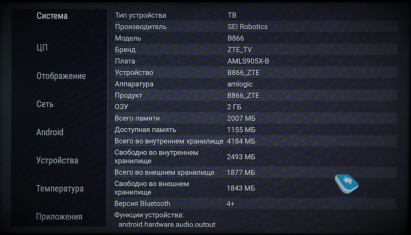 Обзор Android TV приставки ZTE B866