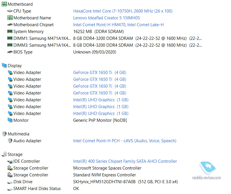 Lenovo IdeaPad Creator 5i:   c  