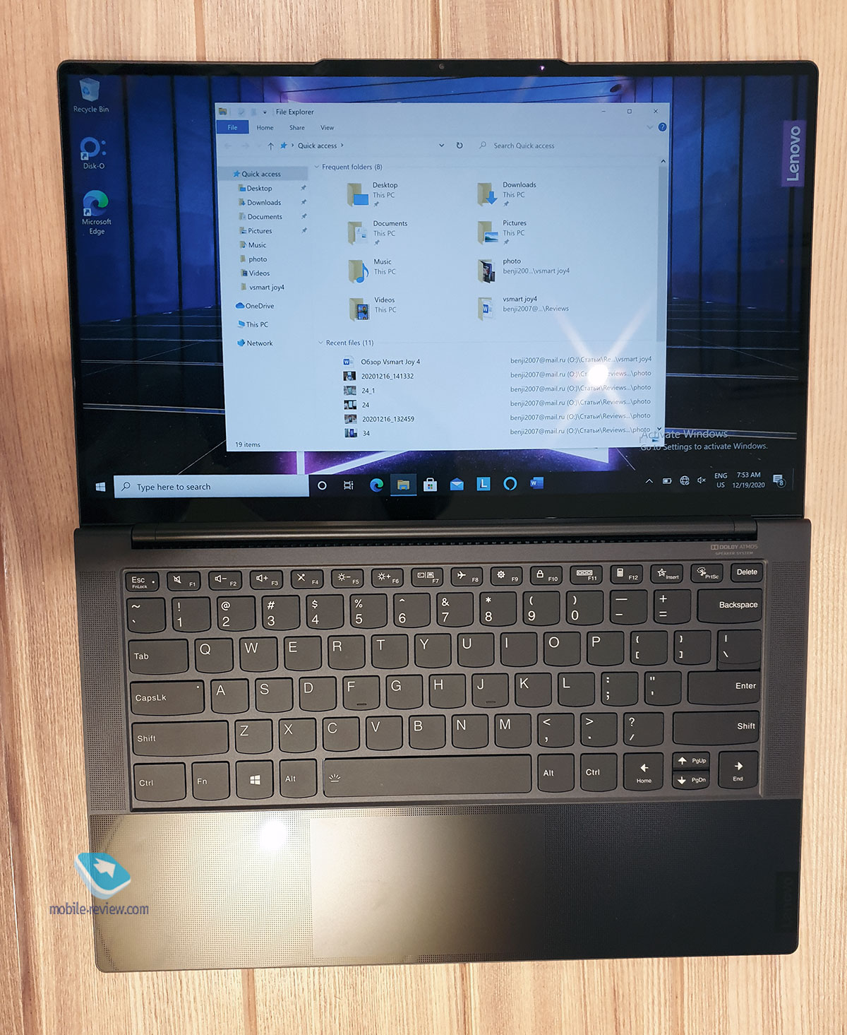  Lenovo Yoga Slim 9i:    11th Gen   Intel