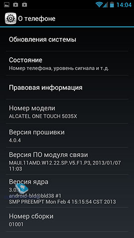 Alcatel One Touch 5035x (xPOP).  