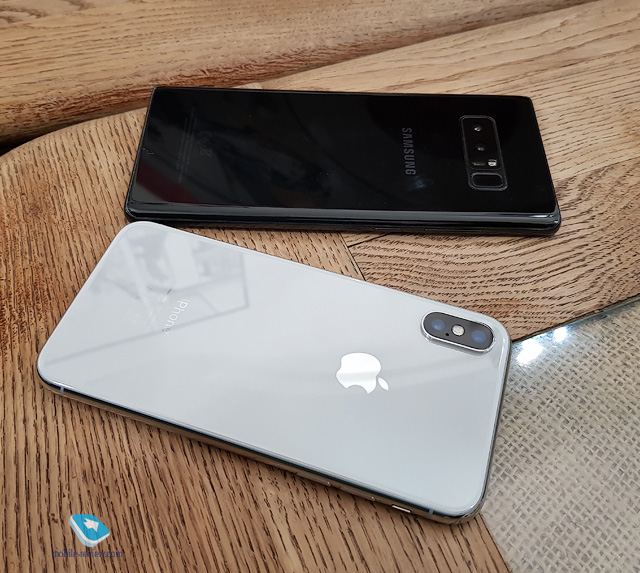  .  Apple iPhone X  Samsung Galaxy Note 8