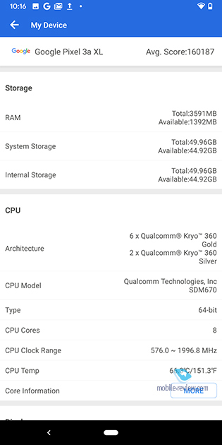   Google Pixel 3a XL