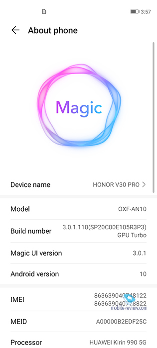    Honor View V30  Honor Vera (OXF-AN10)