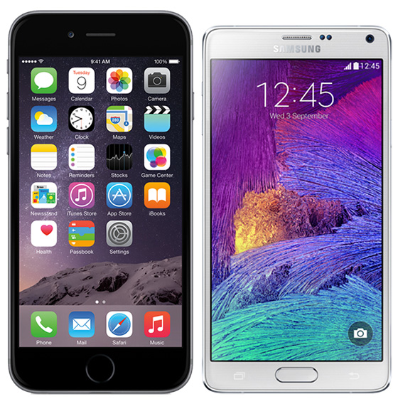    iPhone 6 Plus  Samsung Galaxy Note 4