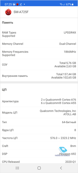   Samsung Galaxy A72 (SM-A725F/DS)