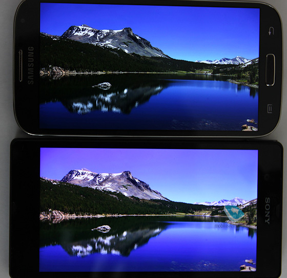 Сравнение экранов Samsung Galaxy S IV и Sony Xperia Z